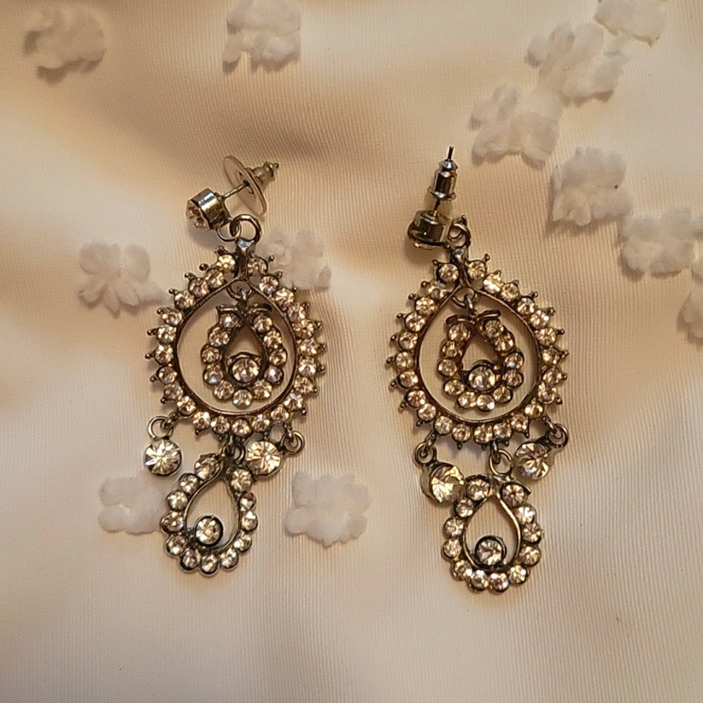 Rhinestone Chandelier Earrings